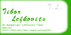 tibor lefkovits business card